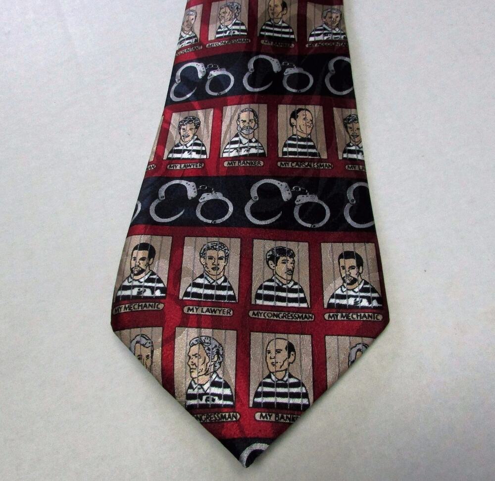 Jailbird Convict Handcuffs Steven Harris Tie Congressman Banker Lawyer Mechanic